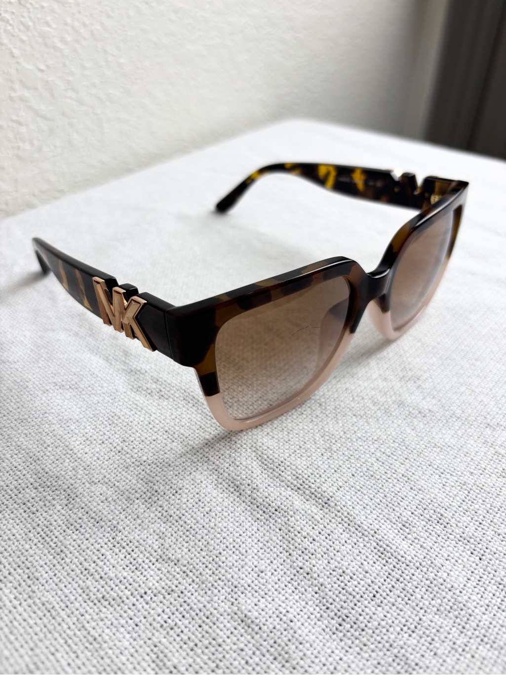 Michael Kors Karlie Tortoise & Brown Pink Gradient Square Sunglasses